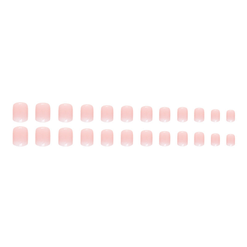 Wholesale Short square pure gradient nail art girl style wear nails